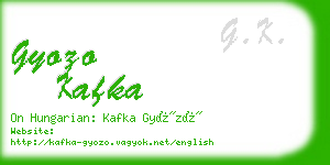 gyozo kafka business card